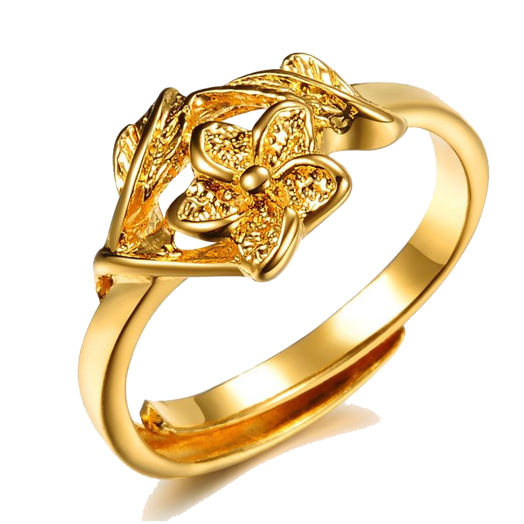 wedding ring with flowers